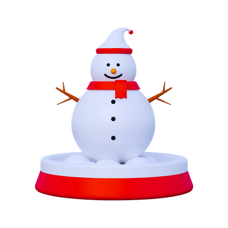 Christmas Snowman  3D Icon