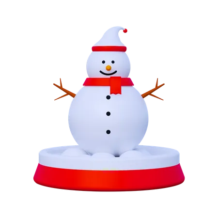 Christmas Snowman  3D Icon