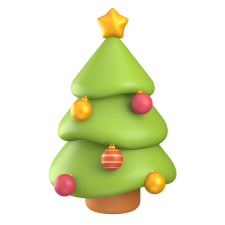 Christmas Tree Decoration  3D Illustration