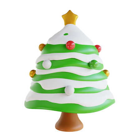 Christmas Tree With Light  3D Icon