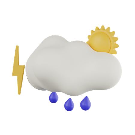 Chuva  3D Icon