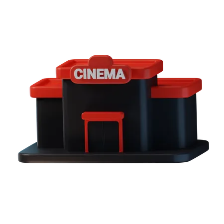 Cinema Building  3D Icon