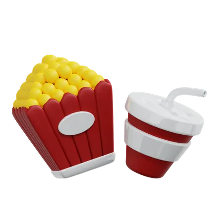 Lanche de cinema  3D Icon