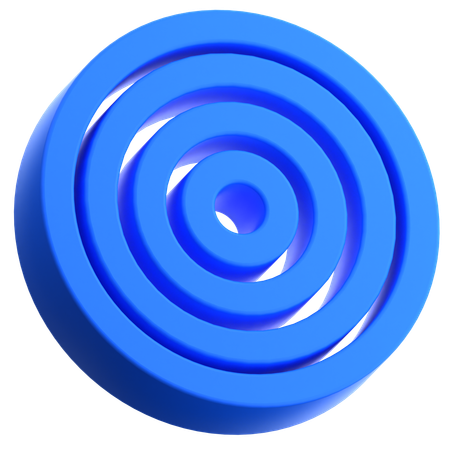 Circle Point Target  3D Icon