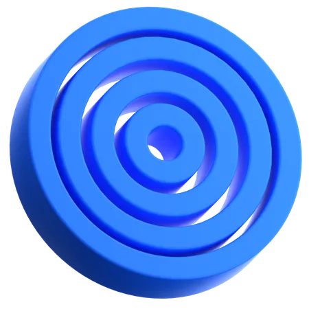 Circle Point Target  3D Icon