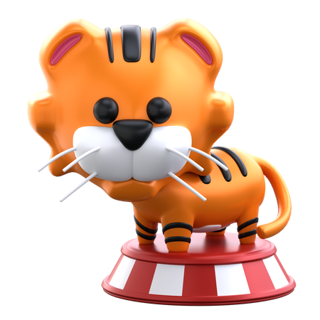 Tigre de circo  3D Icon