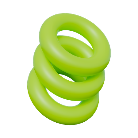 Circular Rings Abstract Shape  3D Icon