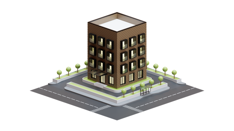 Cityscape Building  3D Illustration