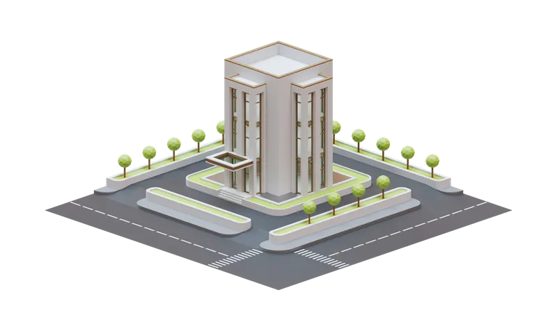 Cityscape Building  3D Illustration