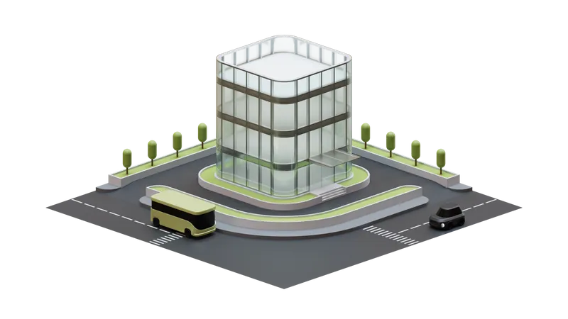 Cityscape Building  3D Illustration