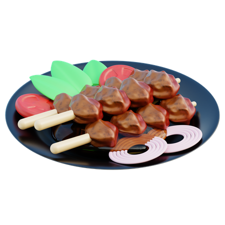 Clam satay  3D Icon