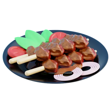 Clam satay  3D Icon