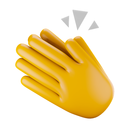 Clapping hand gesture  3D Illustration