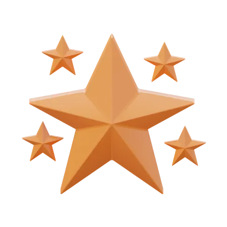 Avaliação de 5 estrelas  3D Icon