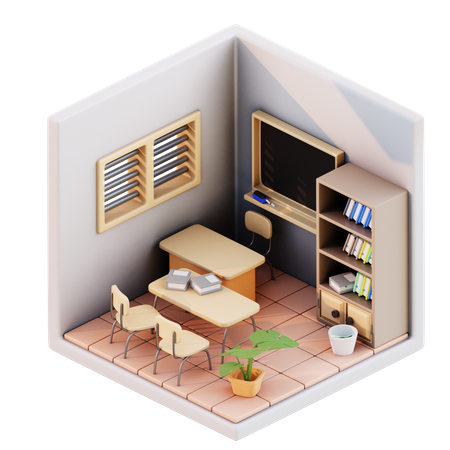 Classroom  3D Illustration