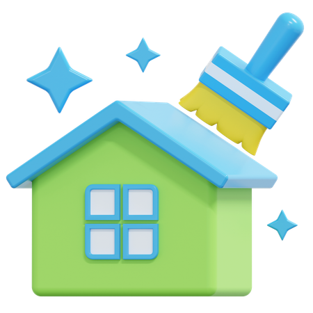 Cleaning House  3D Icon