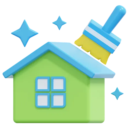 Cleaning House  3D Icon