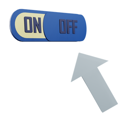 Click On On Off Button  3D Icon