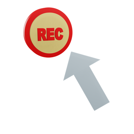 Click On Record Button  3D Icon