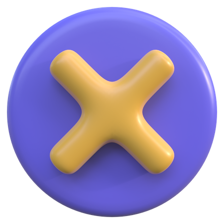 Close Button  3D Icon