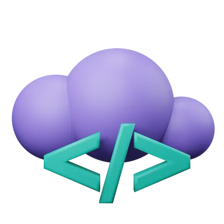 Cloud-Codierung  3D Illustration