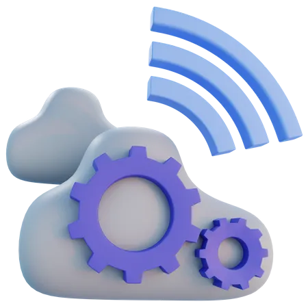 Cloud Computing Wifi  3D Icon