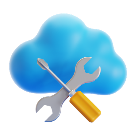 Cloud Configuration  3D Icon