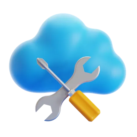 Cloud Configuration  3D Icon