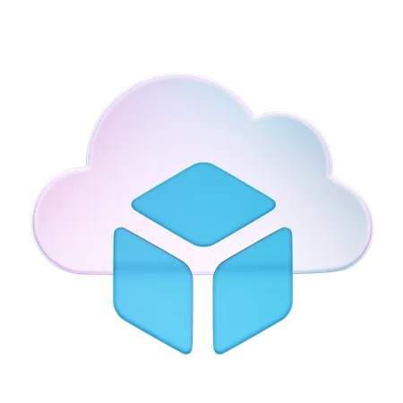 Cloud Cube  3D Icon