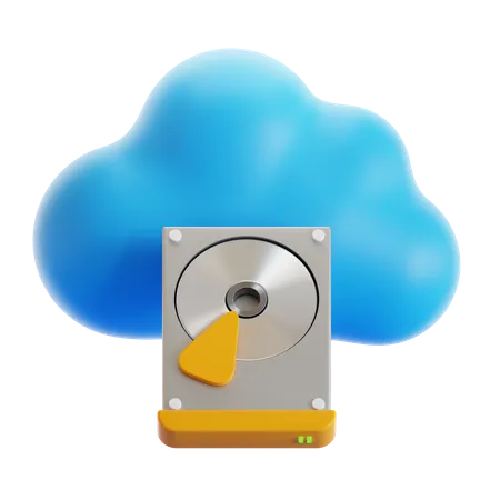 Cloud Drive  3D Icon