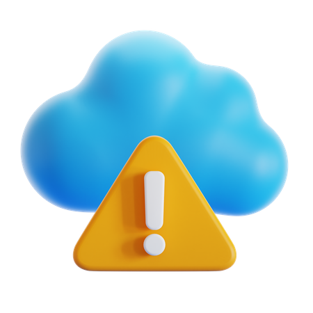 Cloud Error  3D Icon