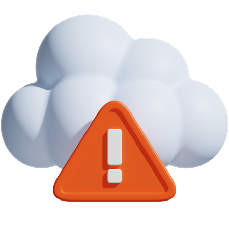 Cloud Error  3D Icon