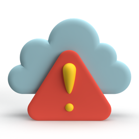 Cloud Error  3D Icon