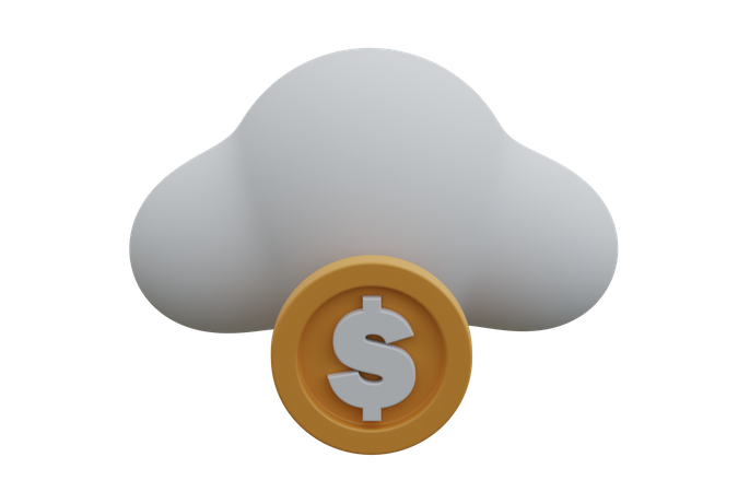 Cloud-Geld  3D Icon