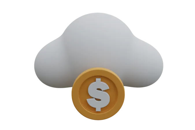 Cloud-Geld  3D Icon