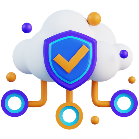 Cloud Protection  3D Icon