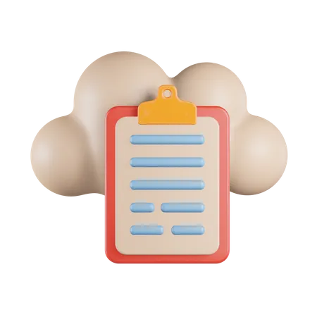 Cloud Reporting Task  3D Icon