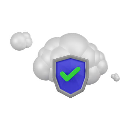 Cloud Security  3D Icon