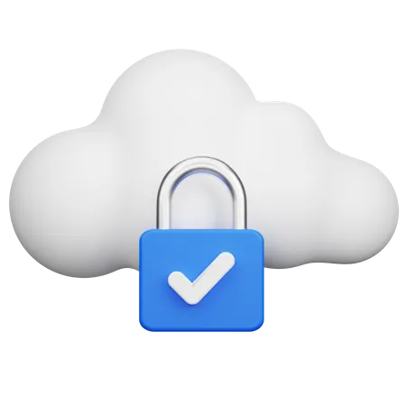 Cloud Security  3D Icon