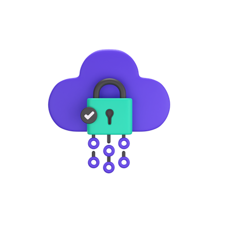 Cloud Security  3D Icon