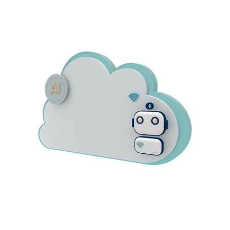 Cloud Server Ai Mode  3D Icon