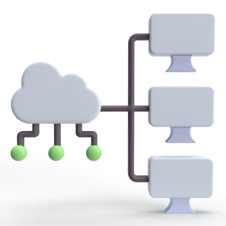 Cloud Service  3D Icon