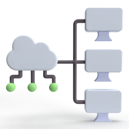 Cloud Service  3D Icon