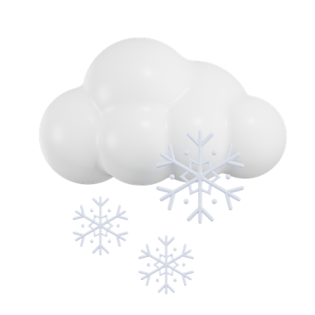 Cloud Snow  3D Icon