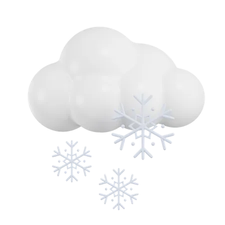 Cloud Snow  3D Icon