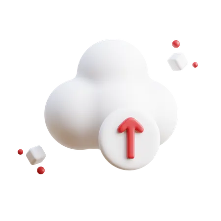 Cloud Upload  3D Icon