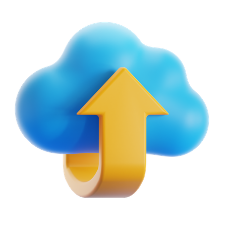 Cloud Upload  3D Icon