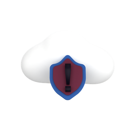 Cloud Warning  3D Icon