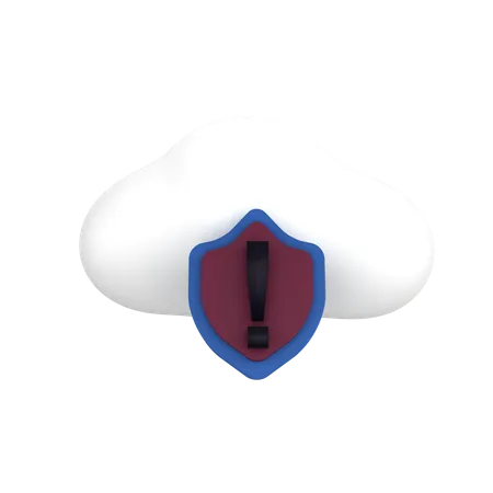 Cloud Warning  3D Icon