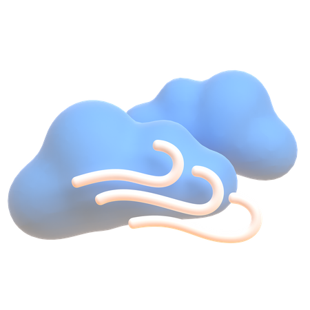 Cloudy Air  3D Illustration